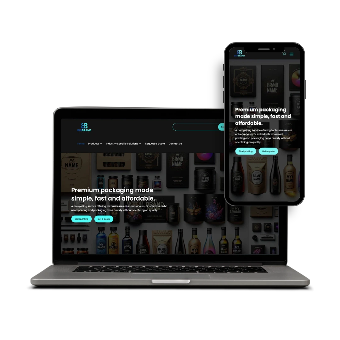 Luxury e-commerce website design – Biobrand Printing